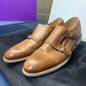 J.D. Fisk Double Monk Strap Leather Loafer. Men's 9.5
